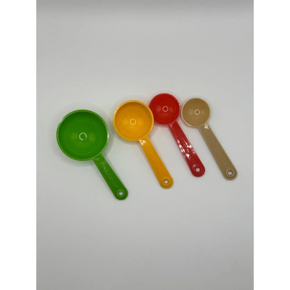 Vintage Ceramic Plant Pot Measuring Spoon Holder Set Japan Retro MCM Kitsch